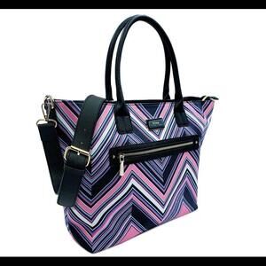 TRINA TURK Canvas Tote Bag Large w/ Detachable Shoulder Strap NTW (MSRP $148)